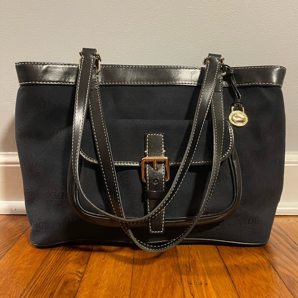 Beautiful Dooney&Bourke Monogram Canvas Tote - Picture 1 of 7